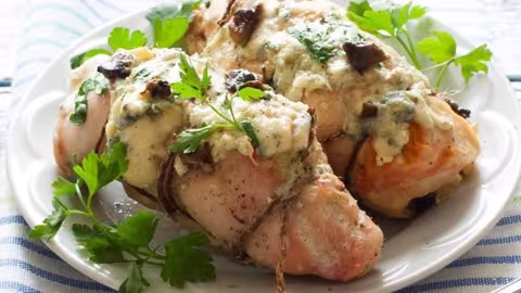 Recette: Involtini au poulet, champignons et mozzarella