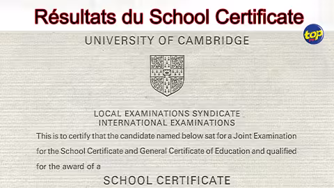Éducation : Les résultats du School Certificate connus ce 18 janvier
