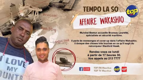 Tempo la So : Affaire Wakashio : Murvind Beetun accueille Bruneau Laurette.