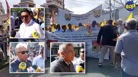 Demande de restitution du terrain initialement alloué à Réduit Triangle : Forte présence de politiciens à la marche de la Mauritius Tamil Temples’ Federation… « GM bizin finance construction Centre culturel tamoul », affirme XLD